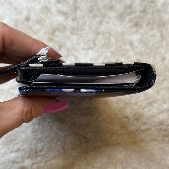 NWT Kate Spade Cedar Street Floral Black and Blue Wallet - Picture 7 of 9